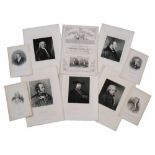 A FOLIO OF VICTORIAN ENGRAVINGS of 'Portraits of Distinguished Men of all Ages and all Nations', (