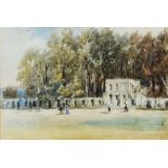 DAVID COX (1783-1859) 'Eton', signed, inscribed with title and dated 1820, watercolour, 17 x 25cm