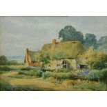 HENRY JOHN SYLVESTER STANNARD (1870-1951) 'Biddenham near Bedford', signed, watercolour, 25 x 35.