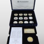 A collection of eight Westminster HM Queen Elizabeth the Queen Mother 1900-2007 memorial coins,