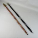 A reproduction walking stick, the handle containing a telescope, 100cm,