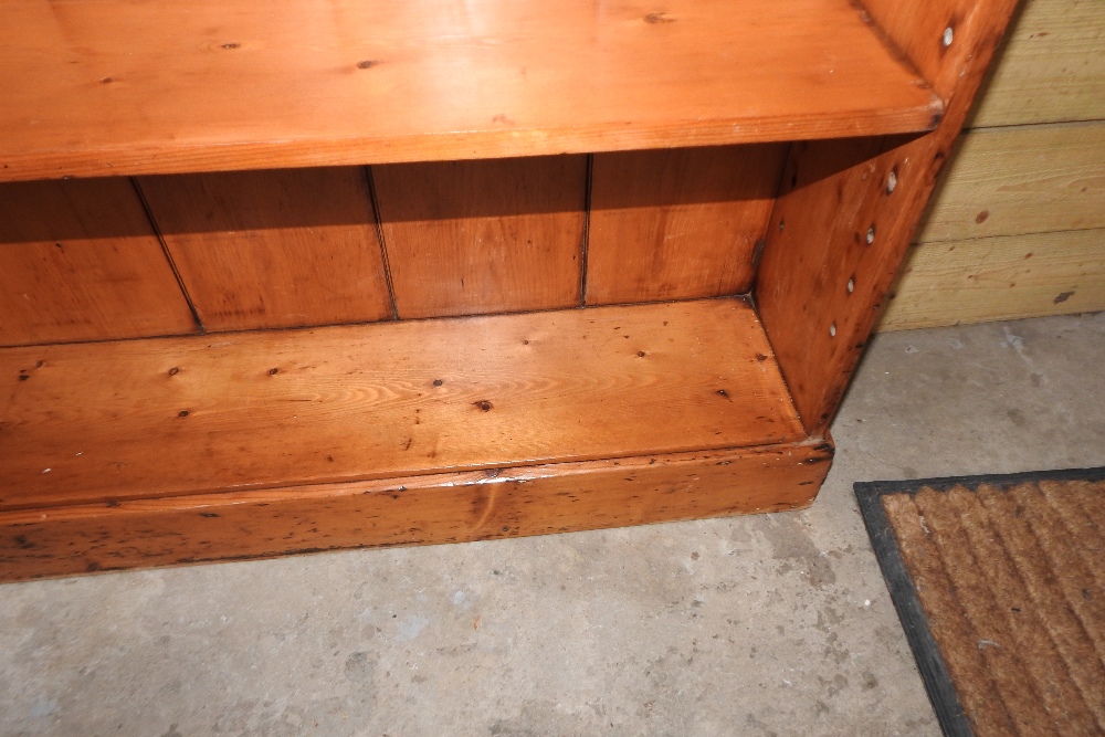 An antique pine dwarf open bookcase, - Image 12 of 12