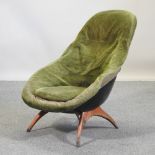A 1960's Lurashell high back chair