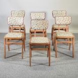 A set of six 1970's kitchen chairs