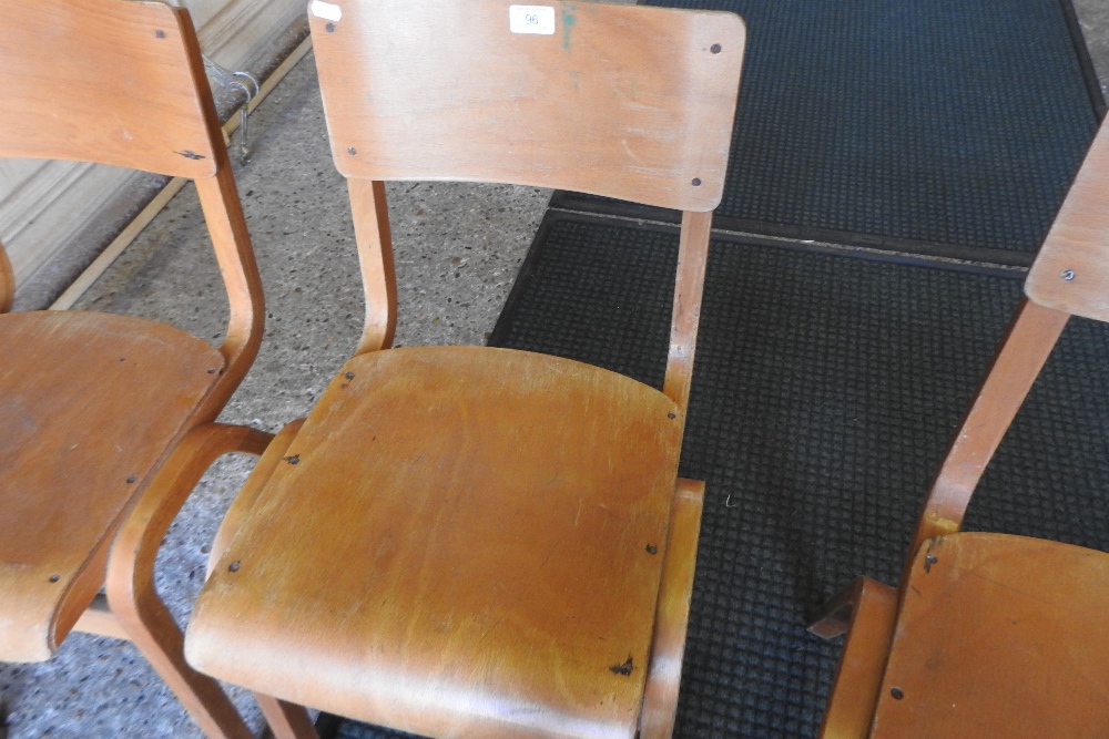 A set of six vintage bentwood school chairs - Image 7 of 10