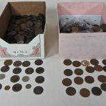 A collection of 19th century and later Irish and English pre-decimal coins,