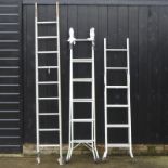 An aluminium ladder,
