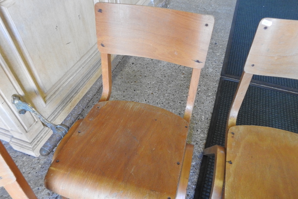 A set of six vintage bentwood school chairs - Image 8 of 10