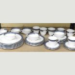 A Royal Doulton eight piece Sherbrooke pattern tea and dinner service