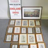 George H Barrable, England v Australia, Lords Cricket Ground c 1886, limited edition print 41/850,