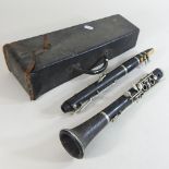 A wooden clarinet,