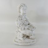 A plaster figure of a young boy, 'Bubbles',