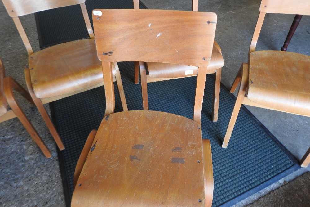 A set of six vintage bentwood school chairs - Image 10 of 10