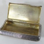 An early 20th century silver snuff box,