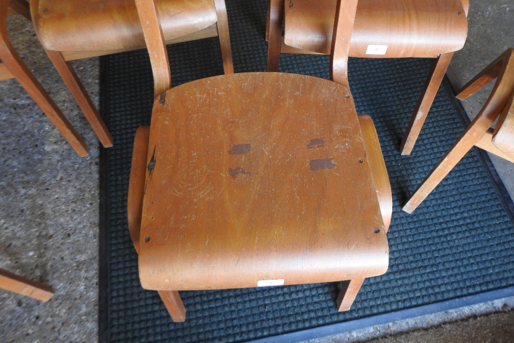 A set of six vintage bentwood school chairs - Image 4 of 10