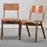 A set of six vintage bentwood school chairs