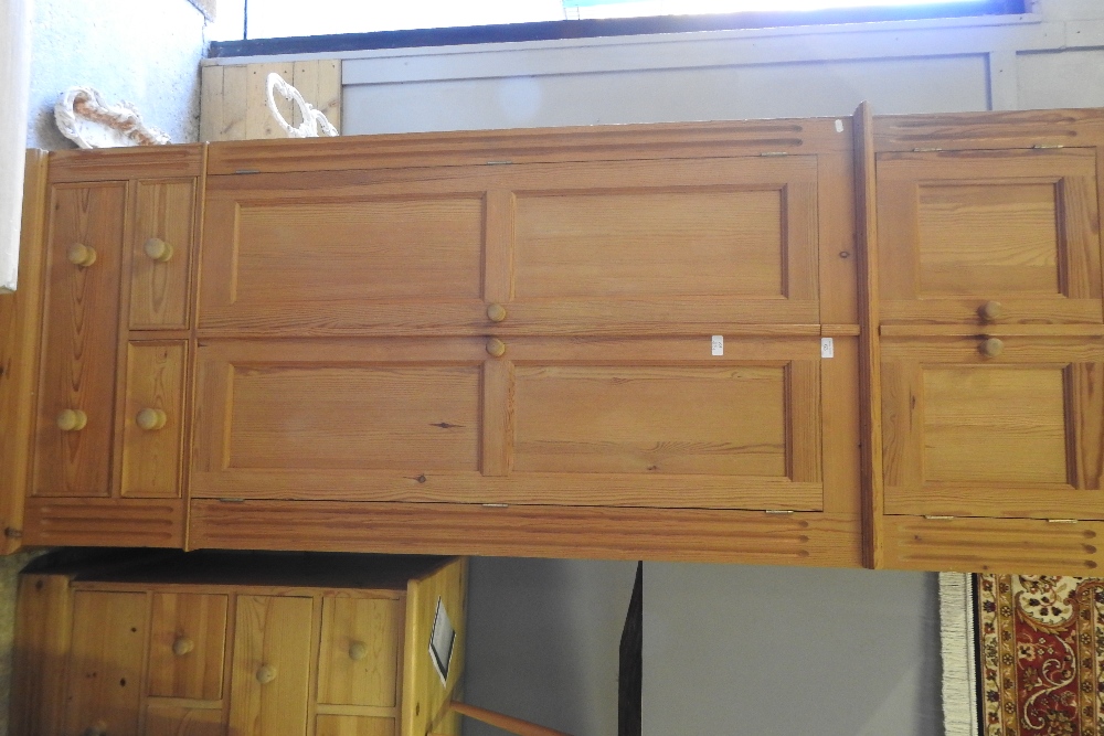 A modern pine double wardrobe, - Image 3 of 8