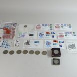 A collection of coins, bank notes and first day covers, to include a ten shillings notes,