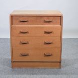 A mid 20th century oak dressing chest,