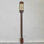 An early 20th century mahogany cased stick barometer,