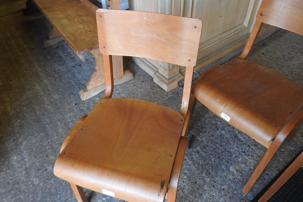 A set of six vintage bentwood school chairs - Image 9 of 10