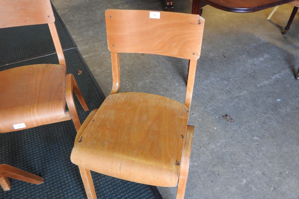 A set of six vintage bentwood school chairs - Image 5 of 10