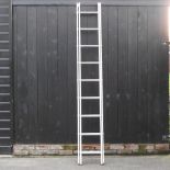 An aluminium extending ladder,