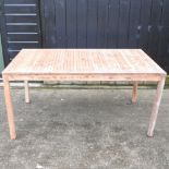 A teak garden table,