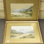H Willis, early 20th century, Scottish highland landscape, a pair of signed watercolours,