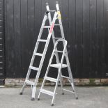 An aluminium step ladder, 183cm,