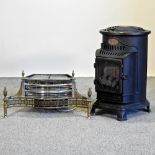 A portable gas stove, 75cm high,