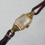 A vintage Osram 18 carat gold ladies wristwatch,