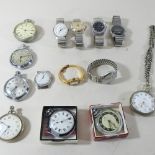 A collection of various 20th century wristwatches