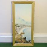 Anton Perique, The Bay of Naples, watercolour, signed and inscribed,
