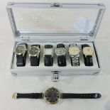 A collection of six wristwatches, to include Citizen, Sekonda and Louis Grisel,