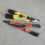 A power pruner, lopper and shears set, together with a lopper,