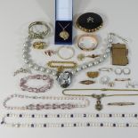 A collection of costume jewellery,