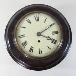 A 20th century mahogany cased fusee wall clock,