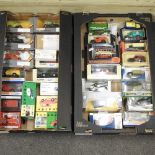 Two boxes of diecast toy vehicles