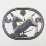 A Danish silver brooch, by Georg Jensen, designed by Arno Malinowski,