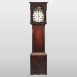 A George III oak cased longcase clock, the painted dial with Roman hours, signed Thos Duncan,