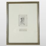 Continental School, (19th century), Esclave Turc (Turkish Slave), drypoint etching, inscribed B.