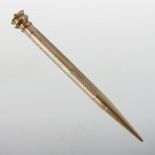 An early 20th century 9 carat gold propelling pencil,