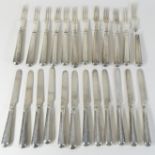 A set of twelve Victorian silver forks, London 1888,