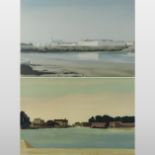 Jean-Pierre Stauffer *ARR, (1927-1994), river landscape, limited edition lithograph,