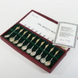 A set of ten silver and silver gilt Royal commemorative spoons, 'The Queen's Beasts', no.