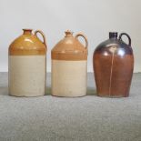 A collection of stoneware jars,