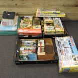 Five boxes of OO and HO gauge model railway accessories, some boxed,