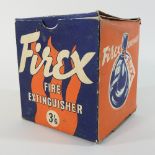 A vintage Firex fire grenade extinguisher,