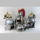 A reproduction Roman helmet,